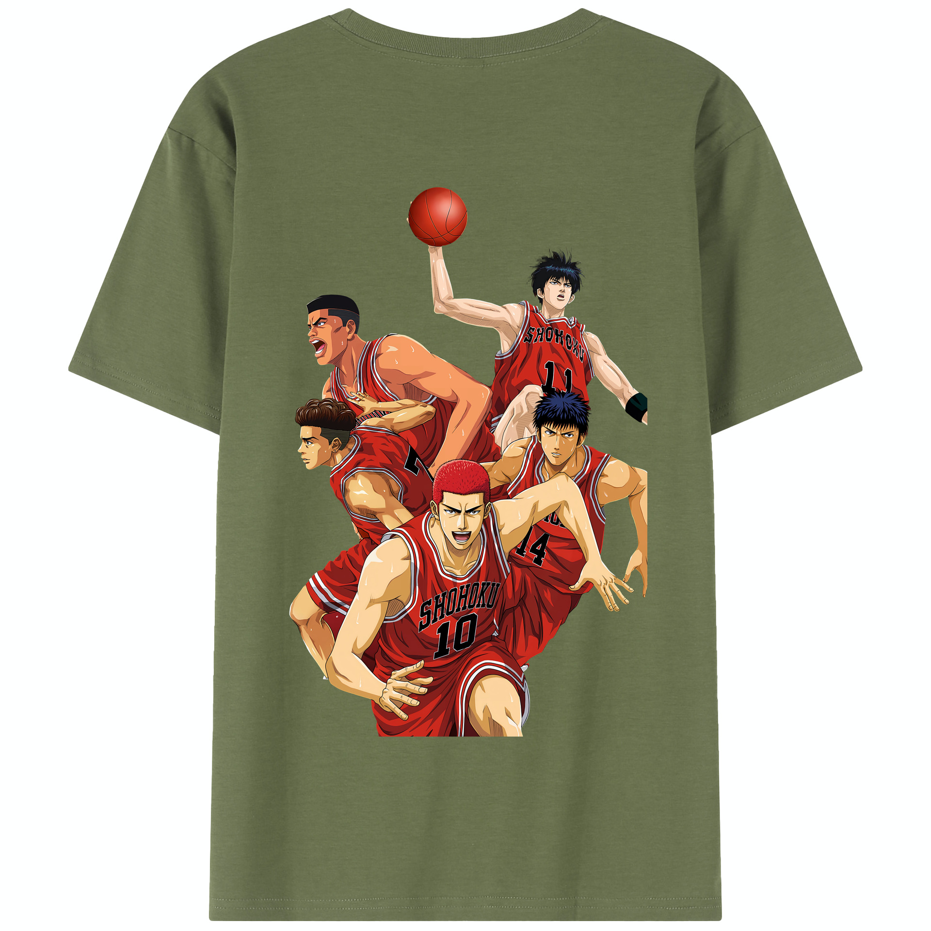 SLAM DUNK／スラムダンク 綿100％半袖Tシャツ（背面プリント）